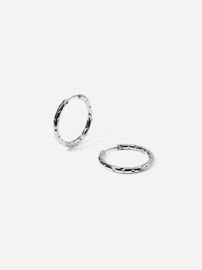 25MM TEXTURED HOOPS MEDIUM OHRRINGE