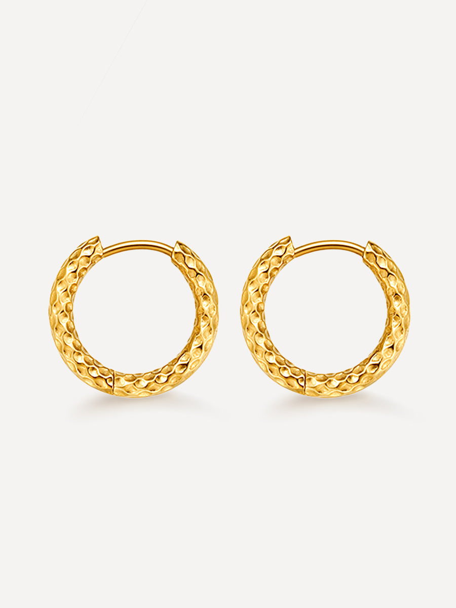 16mm TEXTURED HOOPS SMALL OHRRINGE
