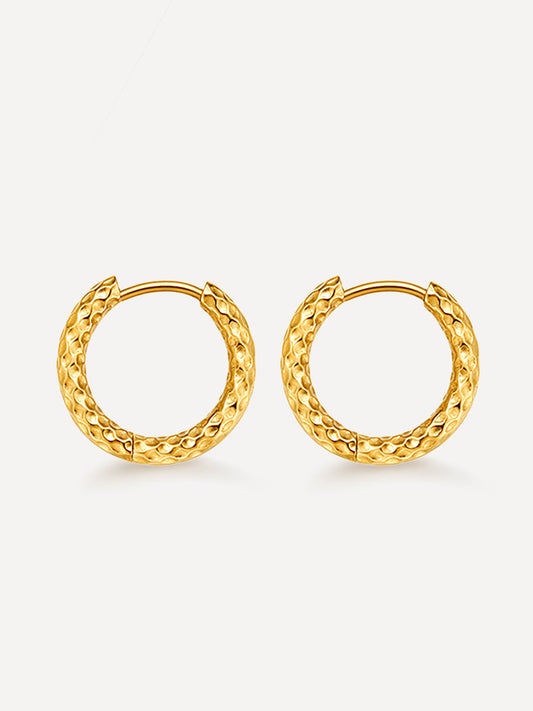 16mm TEXTURED HOOPS SMALL OHRRINGE