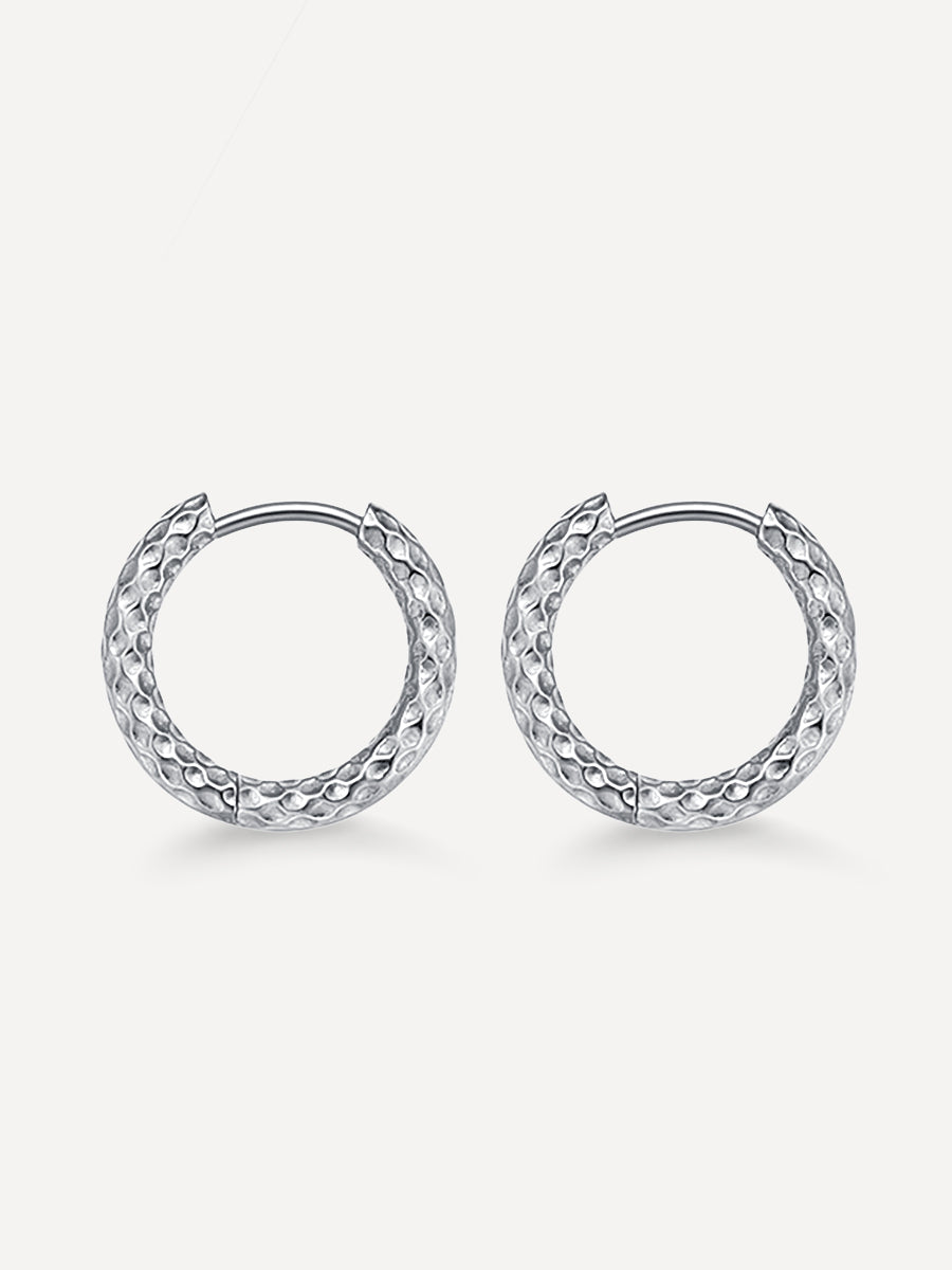 16mm TEXTURED HOOPS SMALL OHRRINGE