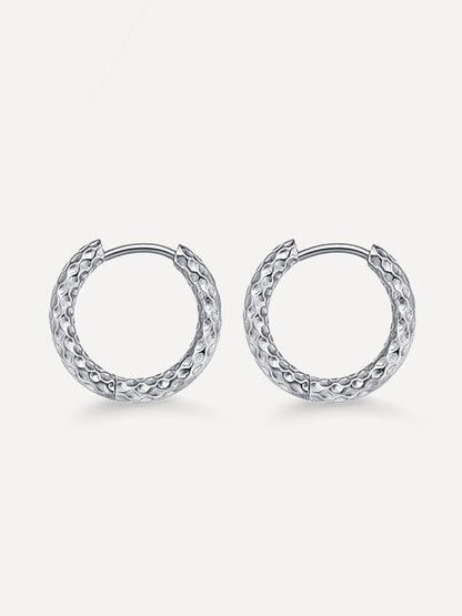 16mm TEXTURED HOOPS SMALL OHRRINGE