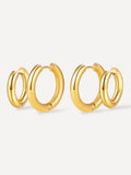 Smooth & Glossy Hoops Ohrringe Set