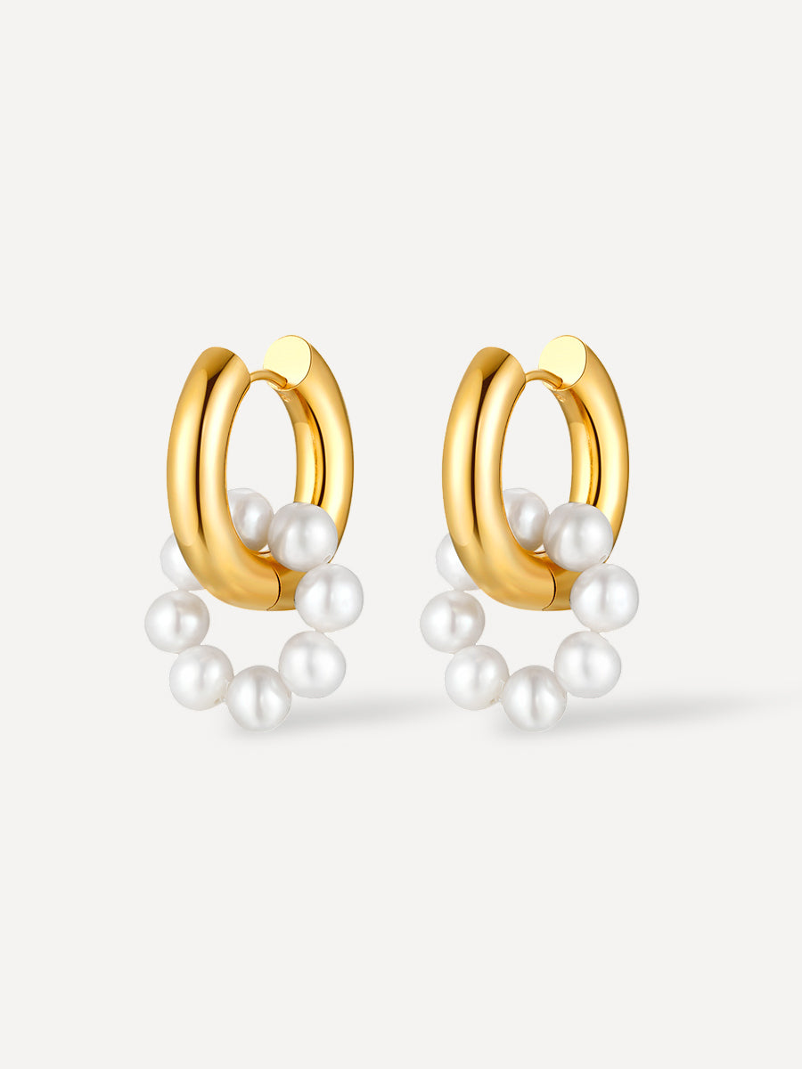 Pearl Hoop Ohrringe