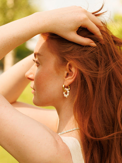 Pearl Hoop Ohrringe