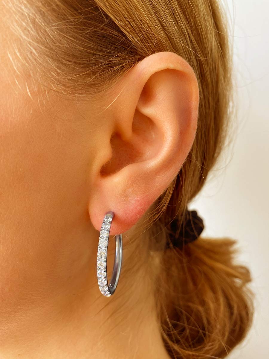 CRYSTALIZED SHINE HOOP LARGE Ohrringe