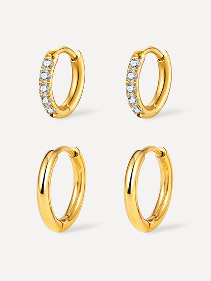 Slim & Shine Hoops Ohrringe Set