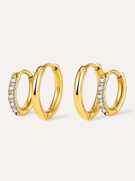 Slim & Shine Hoops Ohrringe Set