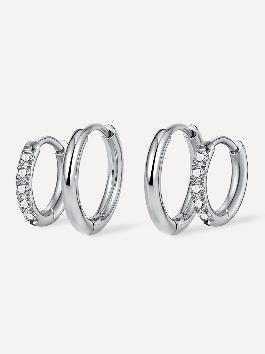 Slim & Shine Hoops Ohrringe Set