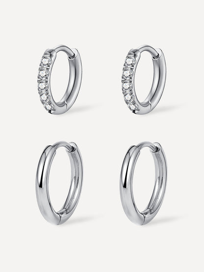 Slim & Shine Hoops Ohrringe Set