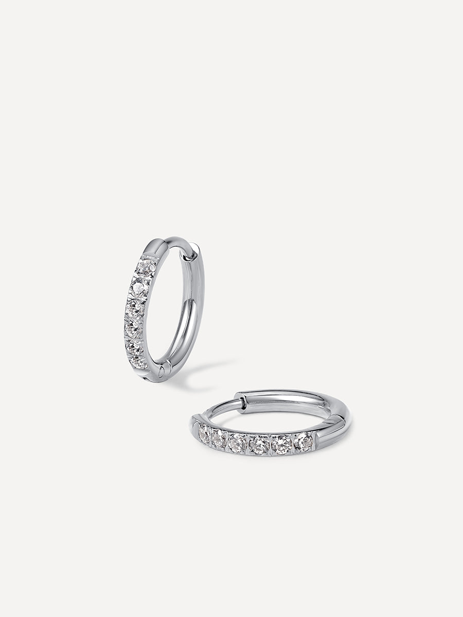 CRYSTALIZED SHINE HOOP Medium Ohrringe