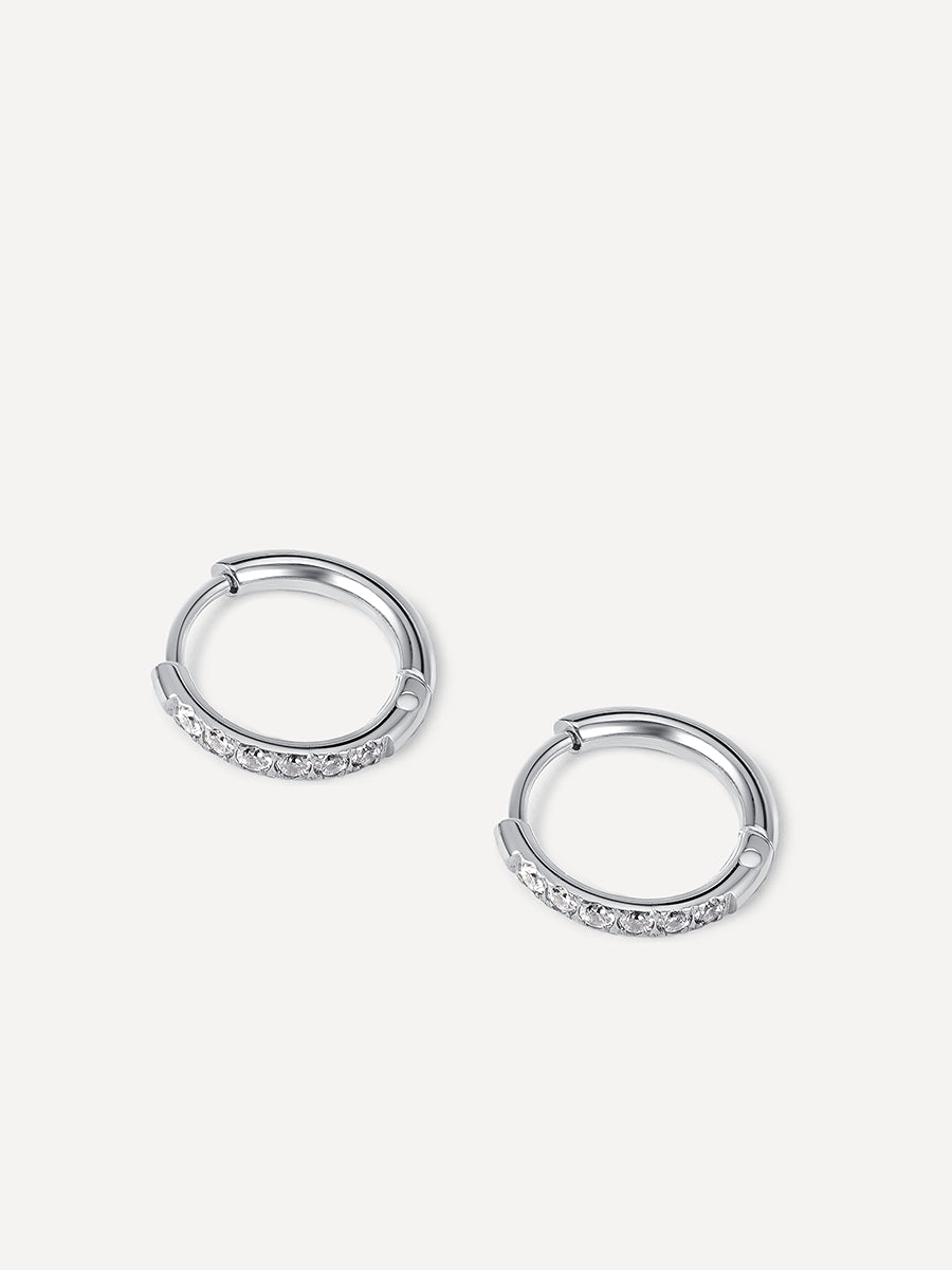 CRYSTALIZED SHINE HOOP Medium Ohrringe