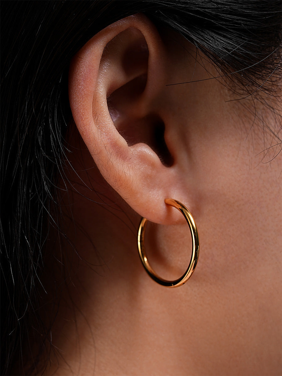 24mm SLIM HOOP MEDIUM OHRRINGE