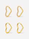 Glow & Grit Open Heart Ohrringe Set