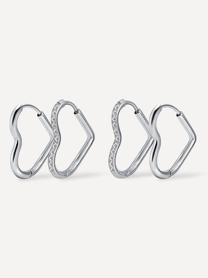 Glow & Grit Open Heart Ohrringe Set
