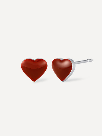 Red heart Ohrringe