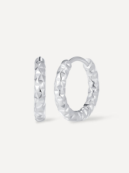 Wave Textured Hoop Ohrringe