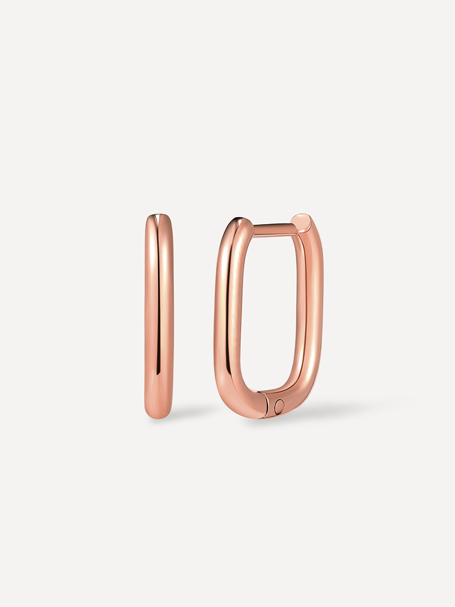 Small Square Hoop Ohrringe