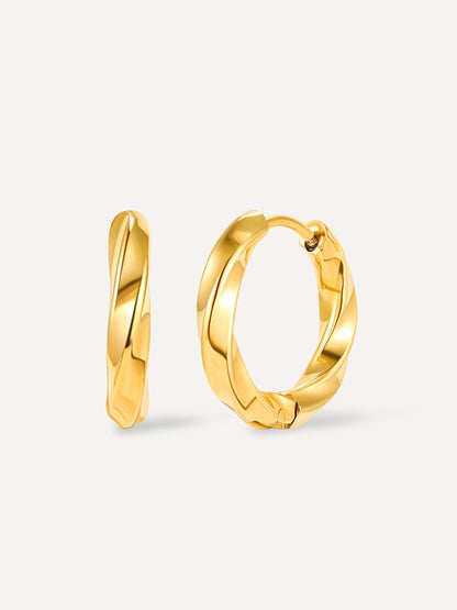 Small Twist Hoop Ohrringe