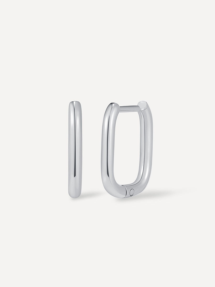 Small Square Hoop Ohrringe