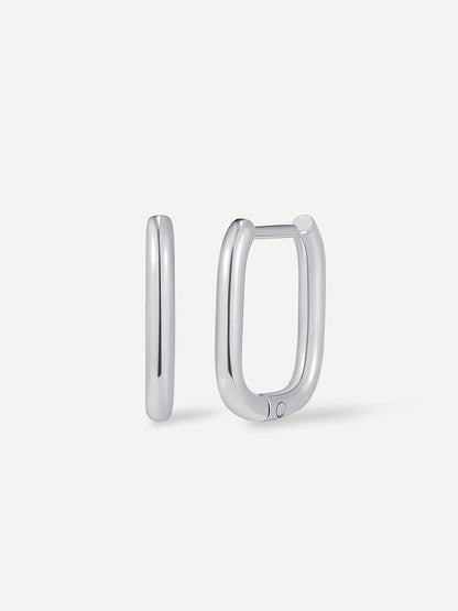 Small Square Hoop Ohrringe