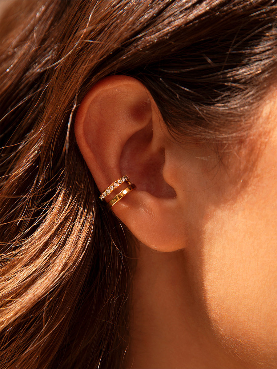 Moon Phase Duo Brilliant Earcuff