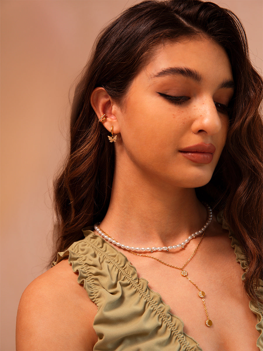 Moon Phase Duo Brilliant Earcuff