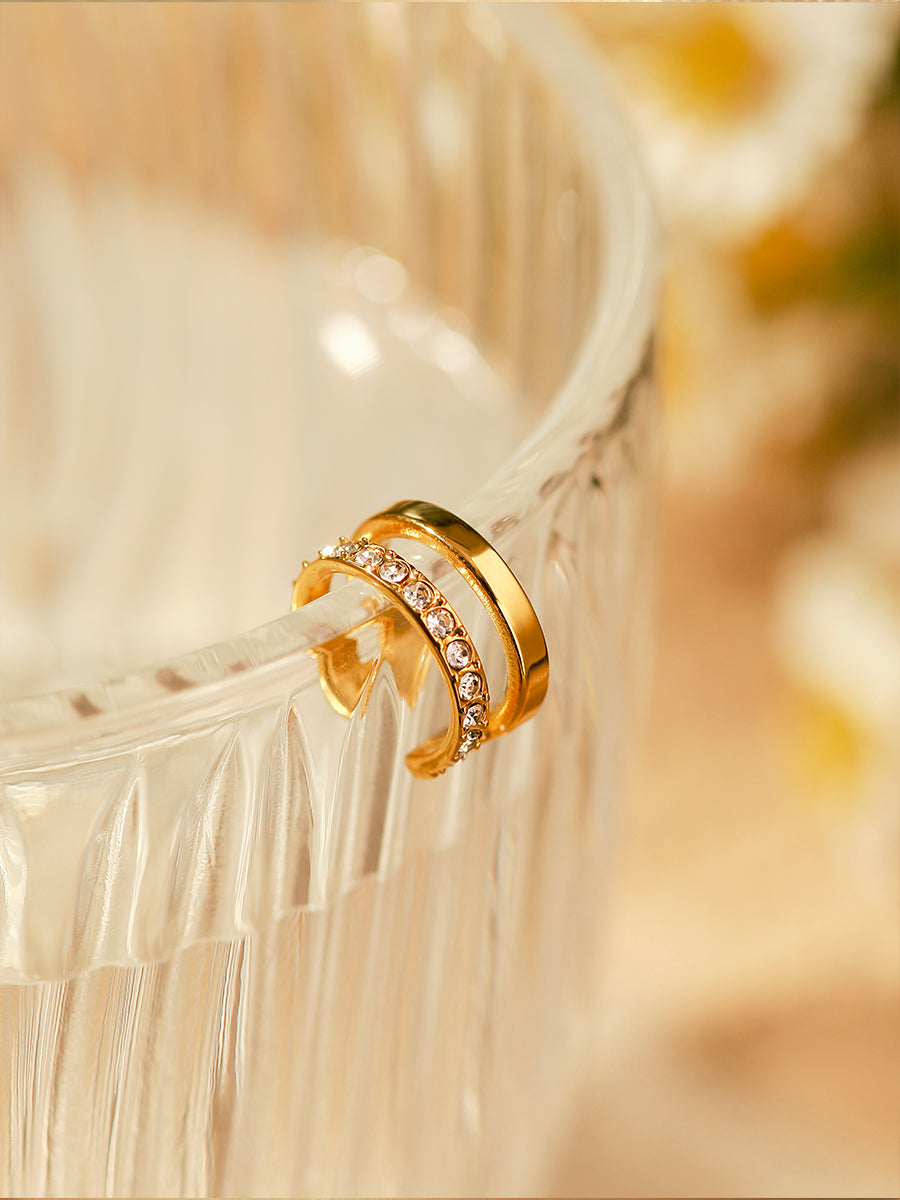 Moon Phase Duo Brilliant Earcuff