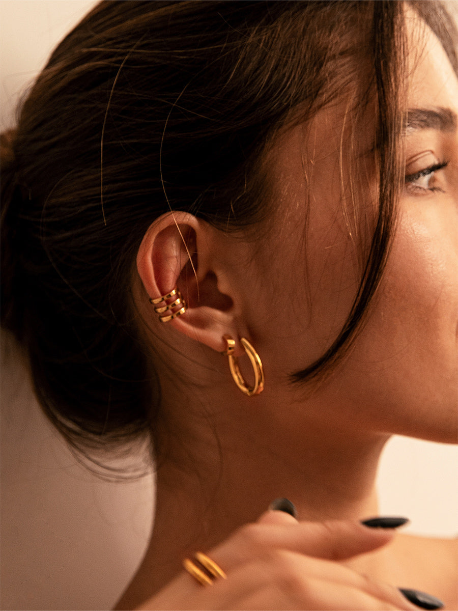 Moon Phase Trio Plain Earcuff