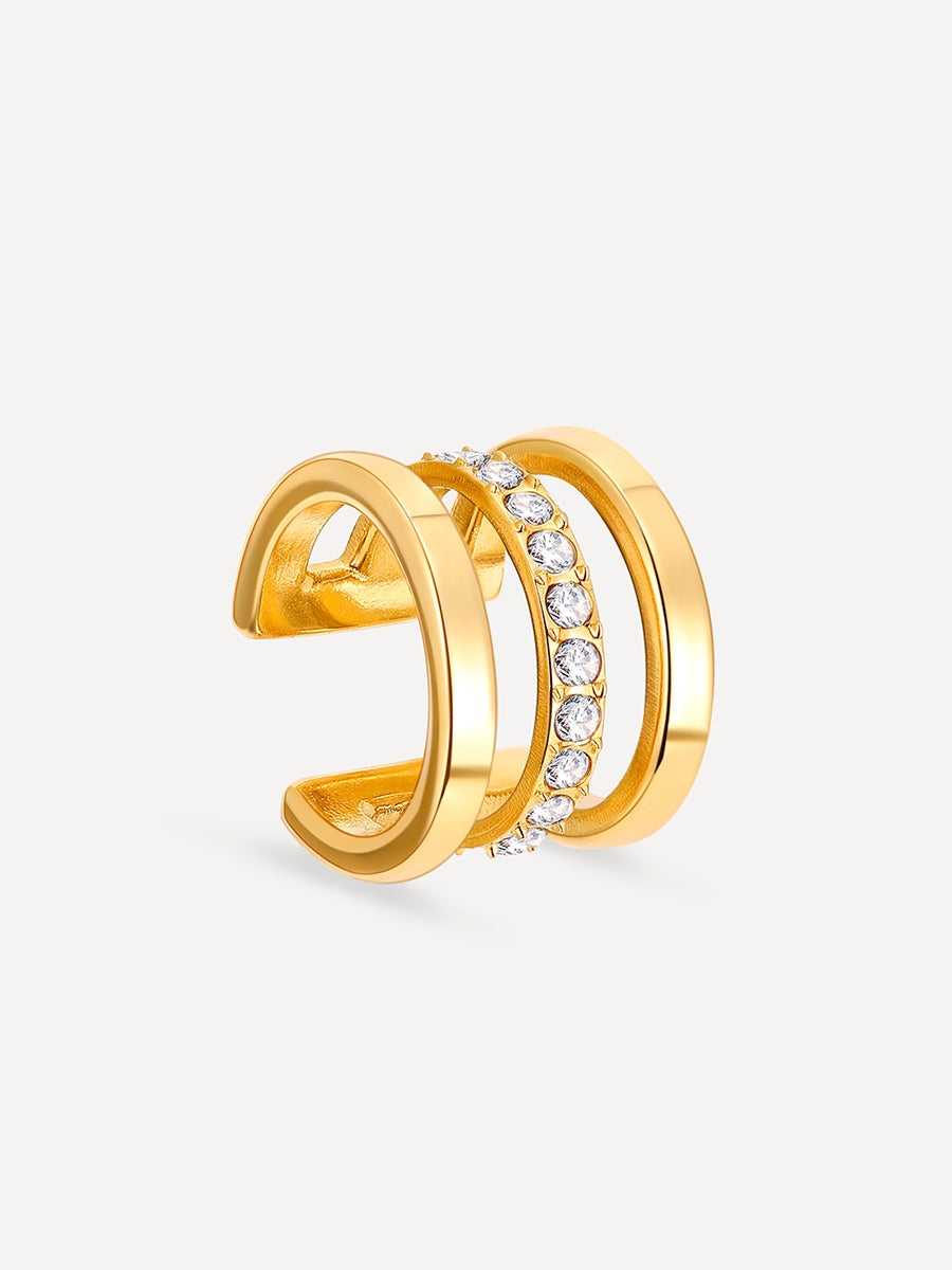 Moon Phase Trio Brilliant Earcuff
