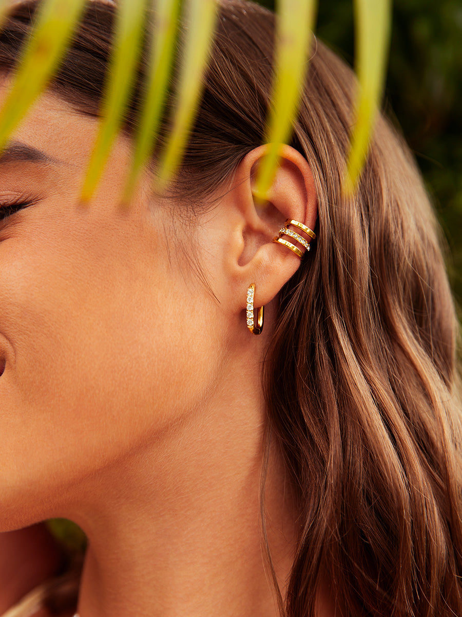 Moon Phase Trio Brilliant Earcuff