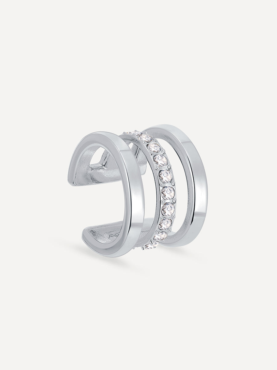 Moon Phase Trio Brilliant Earcuff