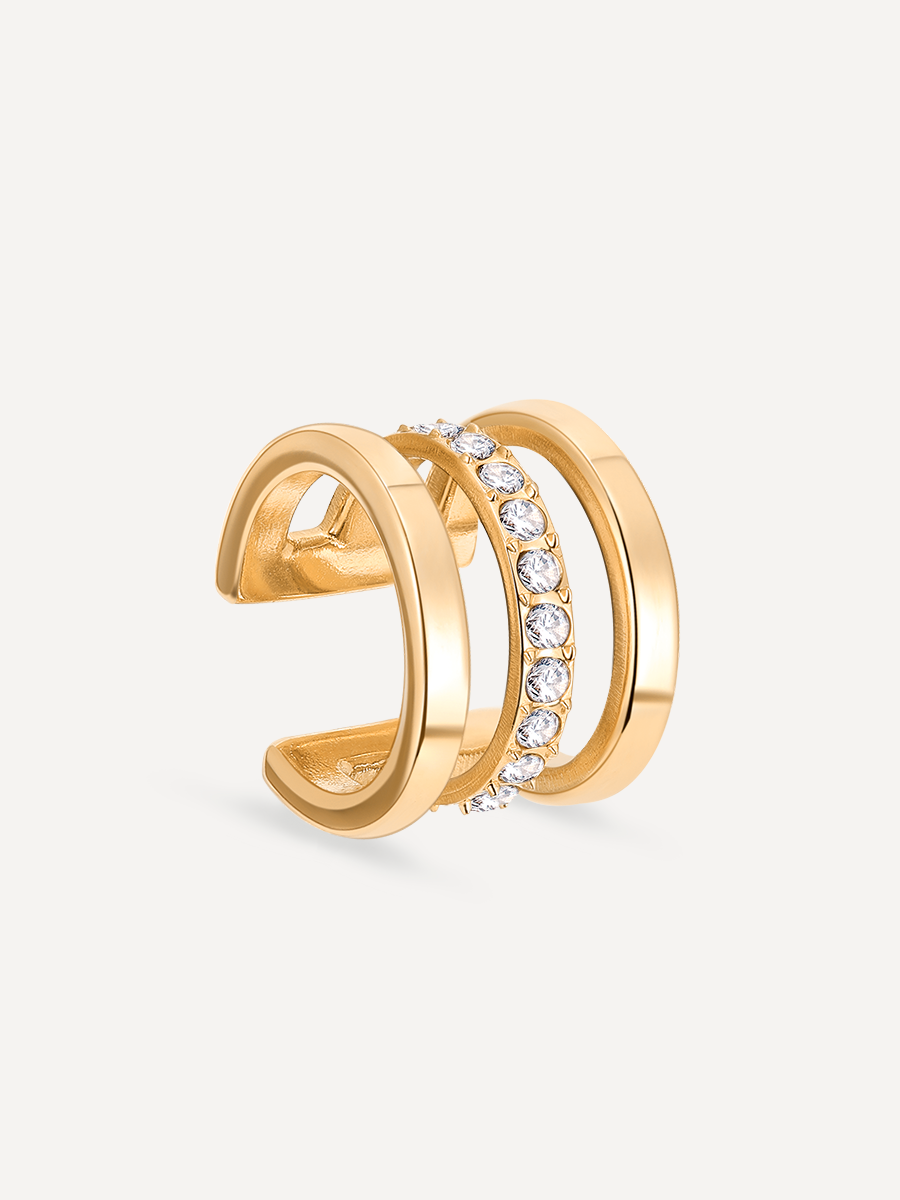 Moon Phase Trio Brilliant Earcuff