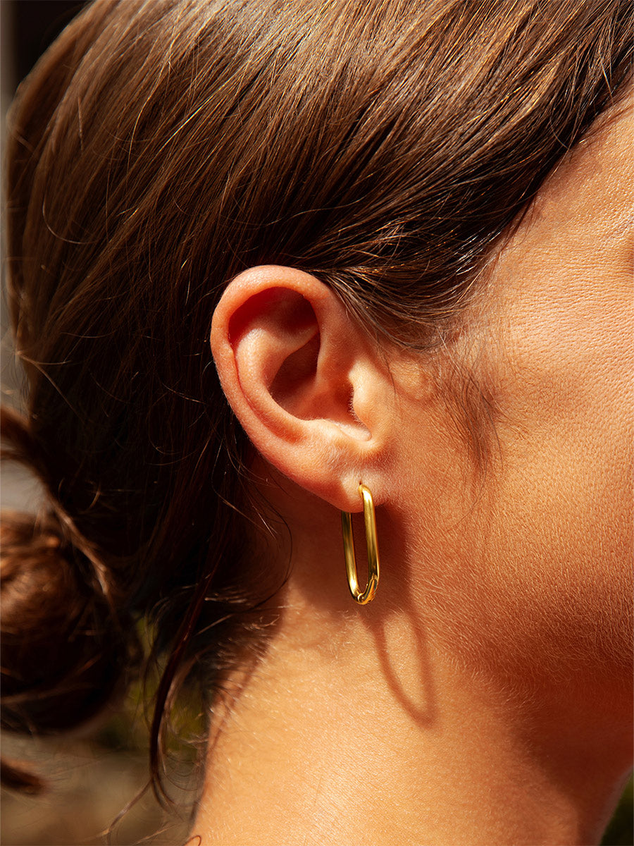 27mm Elegant Oval Ohrringe