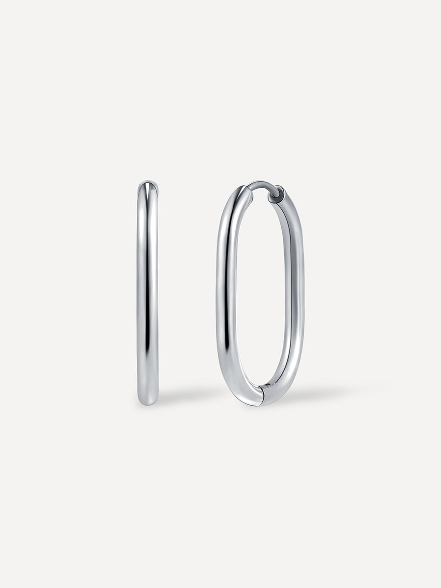 27mm Elegant Oval Ohrringe