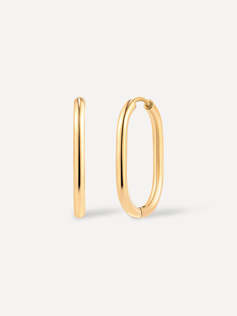 27mm Elegant Oval Ohrringe
