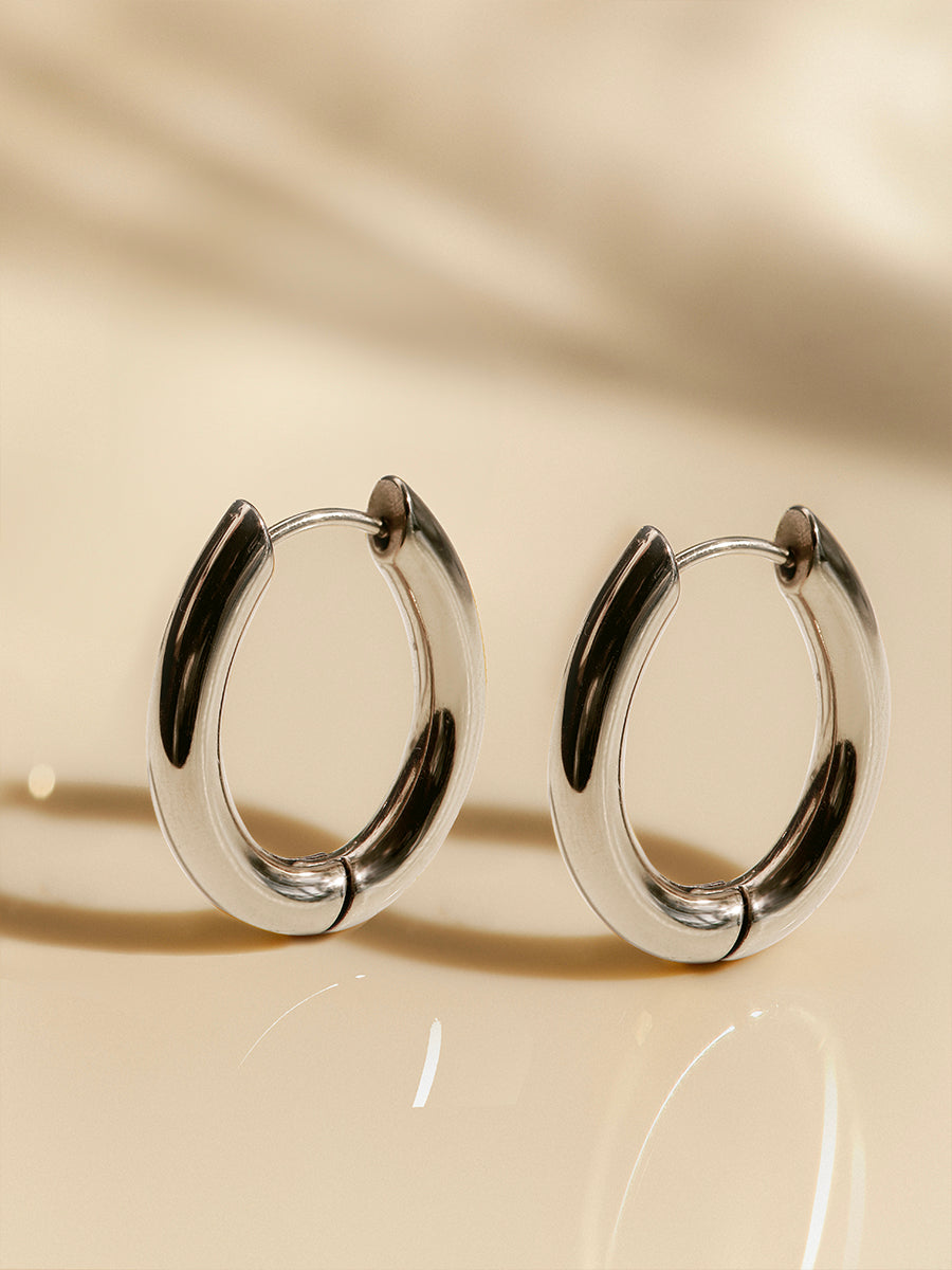 Chunky Oval Ohrringe