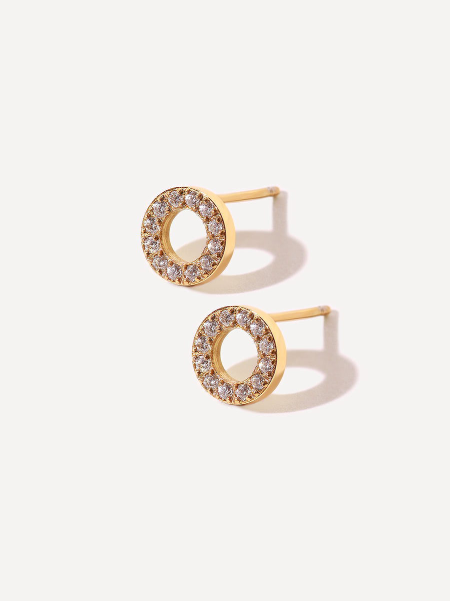 Dazzling Round Stud Ohrringe