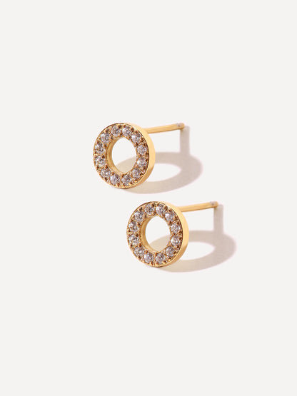 Dazzling Round Stud Ohrringe