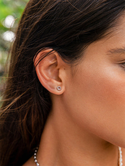 Bubble Round Stud Ohrringe