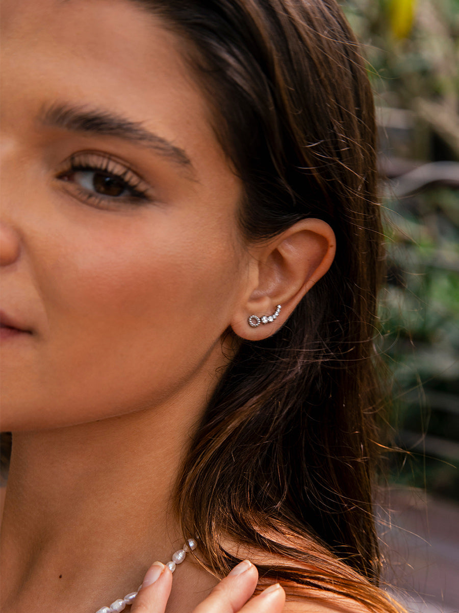 Bubble Round Stud Ohrringe