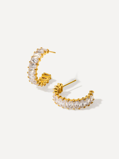 Cubic Crescent Ohrringe