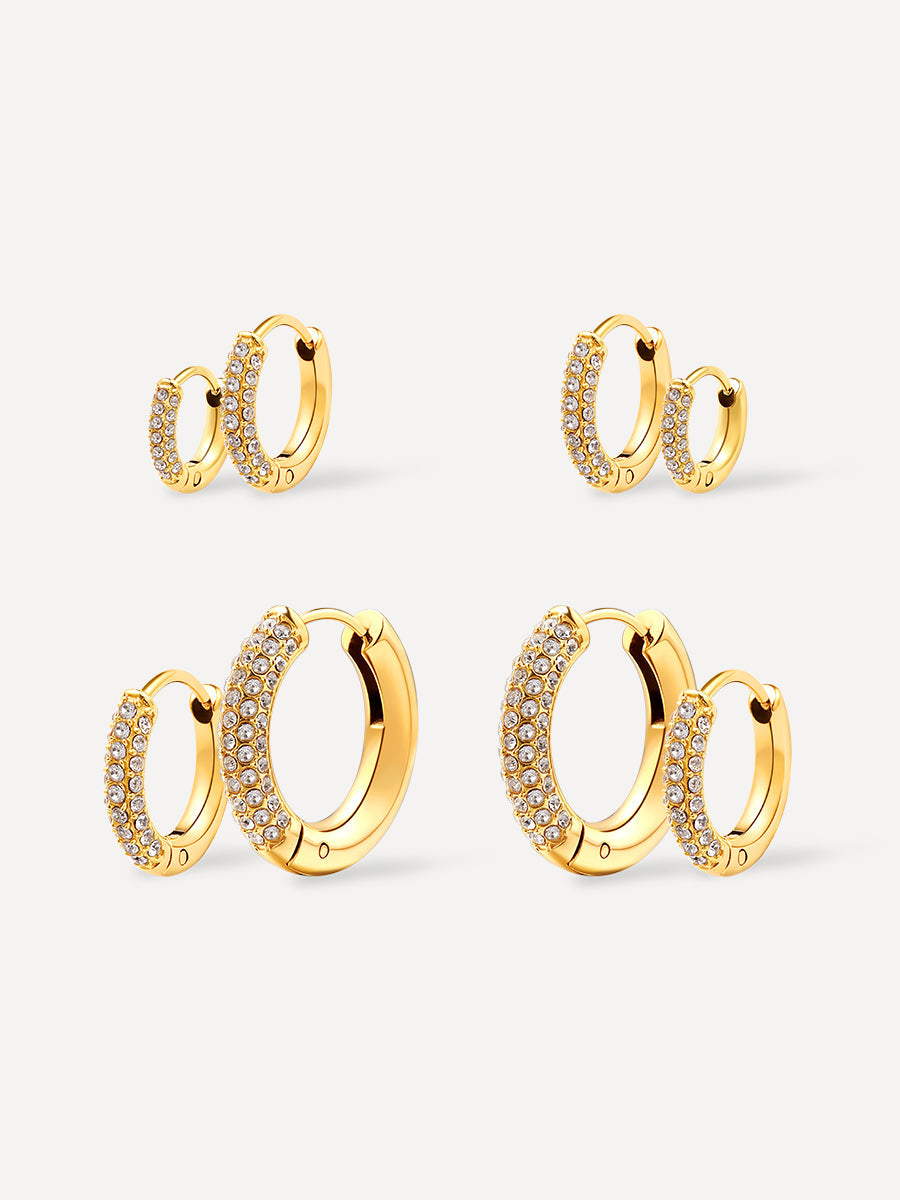 Twinkle Split Ohrringe Set Gold
