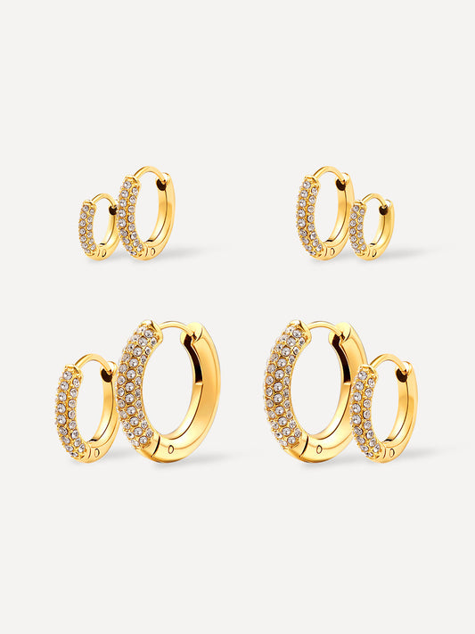 Twinkle Split Ohrringe Set Gold