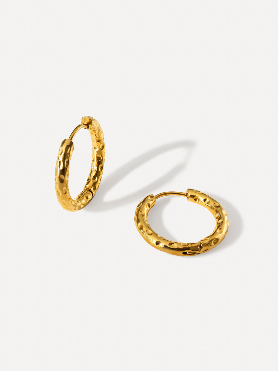 22mm Textured Hoops Ohrringe