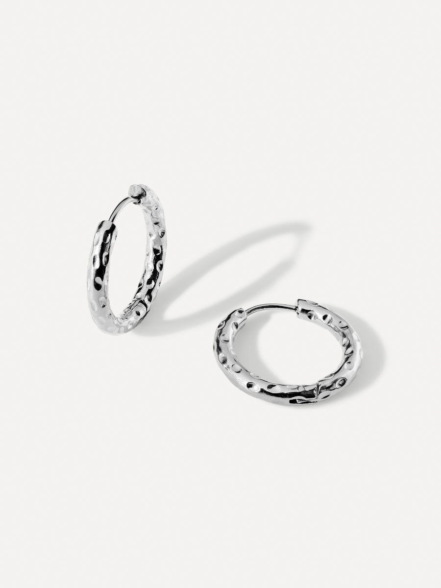 22mm Textured Hoops Ohrringe