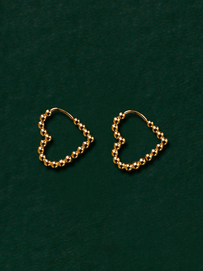 Beaded Heart Ohrringe