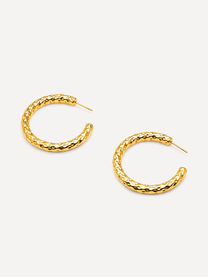 Textured Stud Large Ohrringe