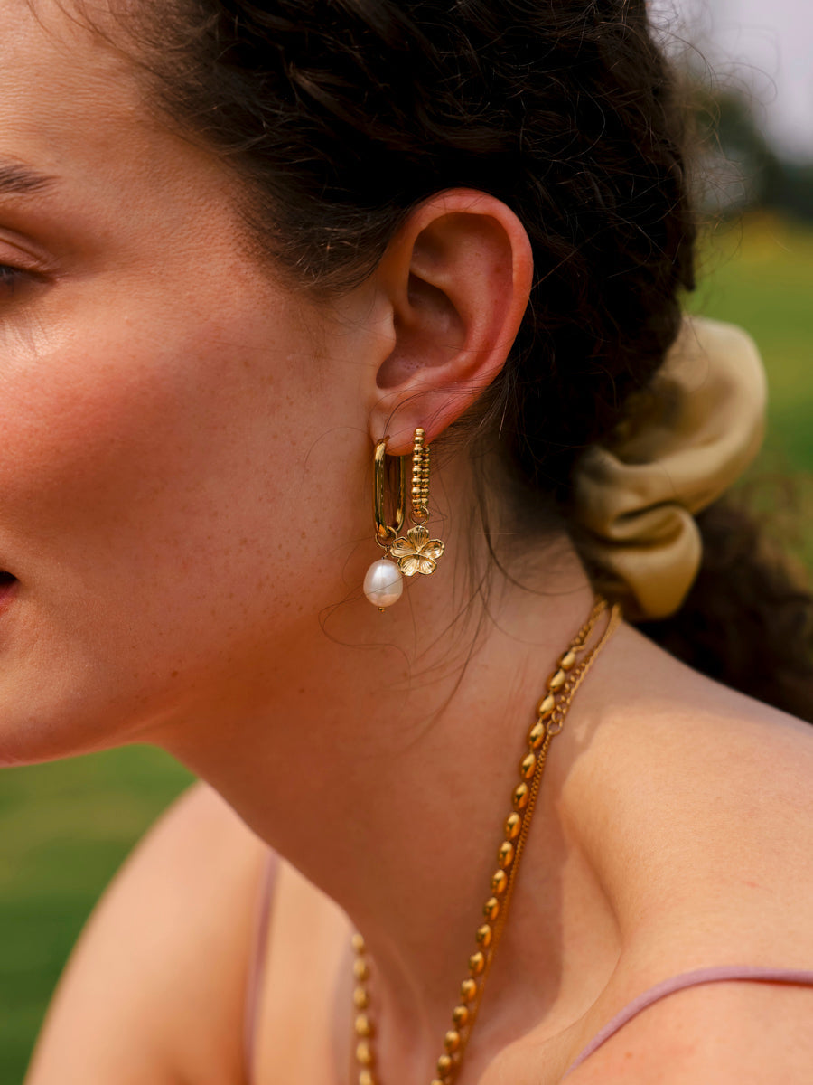 19mm Oval Bubble Ohrringe