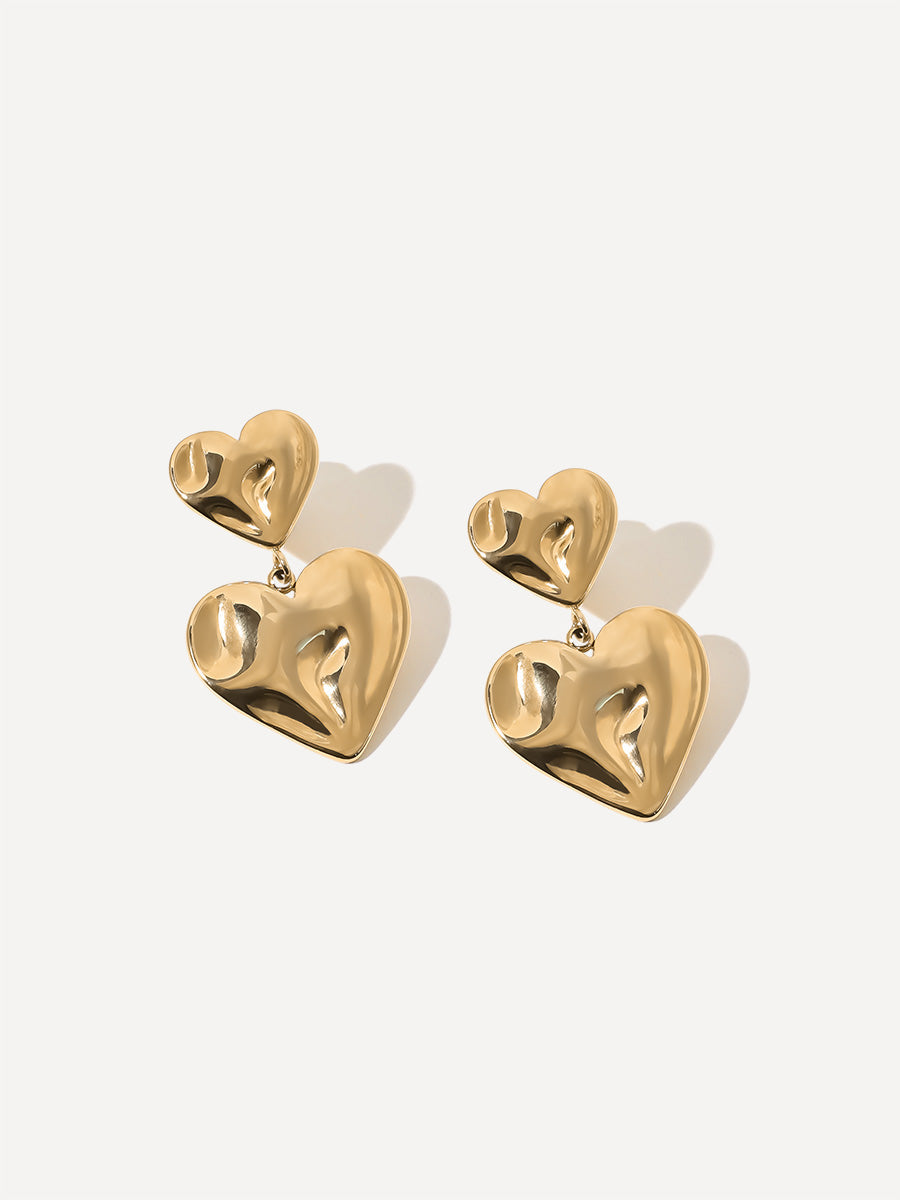 Double Heart Ohrringe