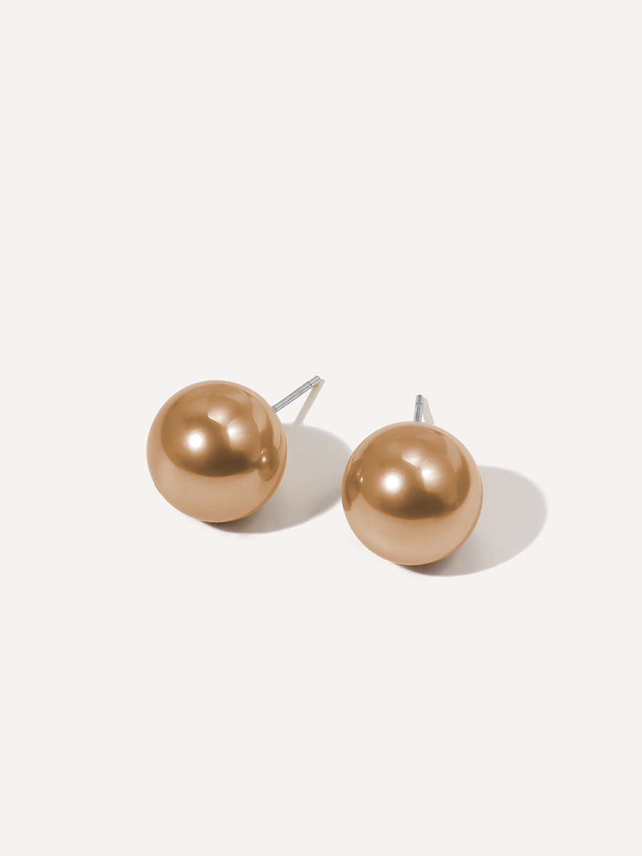 Serene Pearl Coffee Ohrringe
